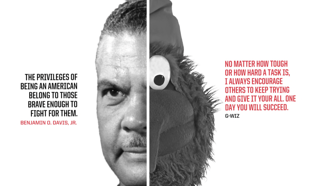 Controversial Black History Month campaign half face Washington mascot